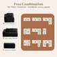 106Inch Black Convertible Corduroy Modular Sectional Sofa