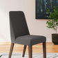 Upholstered Dining Chair, Foam Cushion, Dark Gray Set Of 2