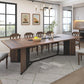 Brown 94 Inch Solid Wood Dining Table Stain Resistant