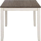 Seven Piece Rectangular Dining Table Set Two Tone Finish