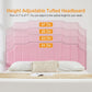 Queen Velvet Upholstered Platform Bed Frame Nailhead