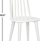 White Farmhouse Spindle Dining Chair Set Of 2 For Kitchen