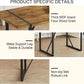 Executive Industrial Solid Walnut Dining Table Set