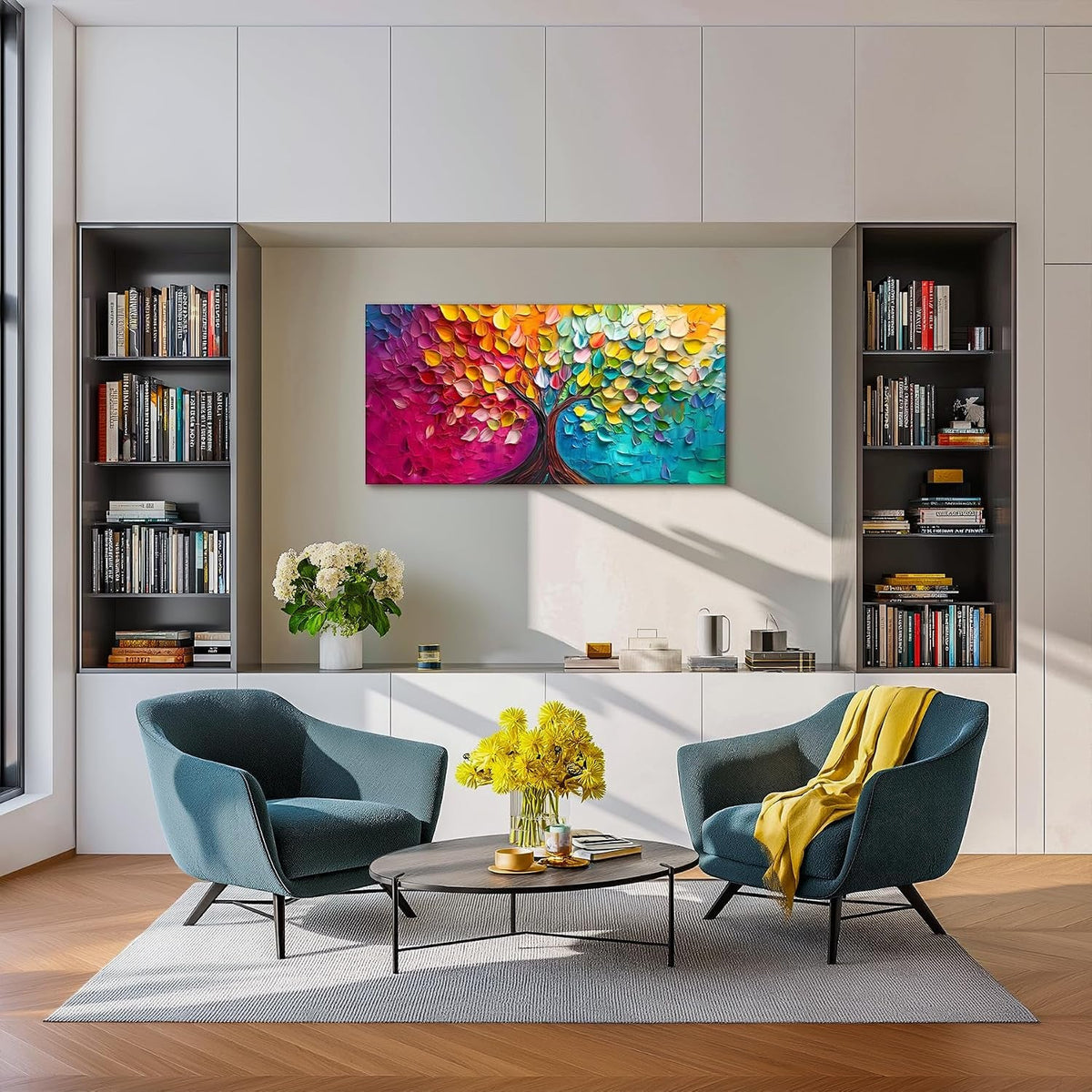 20x40 Inch Multicolor Arboreal NatureInspired Wall Art