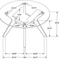 Forty Eight Inch Tempered Glass Round Dining Table Nutmeg Finish