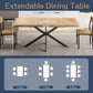 Extendable Wood Dining Table 55 To 70 With Removable Leaves