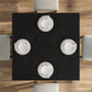 Commercial Square Dining Table Black Walnut Storage