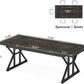 70.8 Inch Executive Desk Black Oak Office Desk Home Office