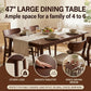 Walnut Bamboo Rectangular Modern Minimalist Dining Table