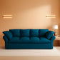 Blue Queen Size Three In One Convertible Sleeper Sofa