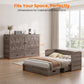 Murphy Bed Queen Mattress Included Grey Finish Drawer