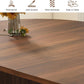Modern Farmhouse Walnut Round Extendable Dining Table