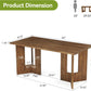 63-Inch Walnut Desk Executive Home Office Workstation