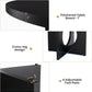 47 Inch Circular Layout Dining Table Black Space Saving