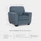Modern Upholstered Accent Chair In Blue For Living Room