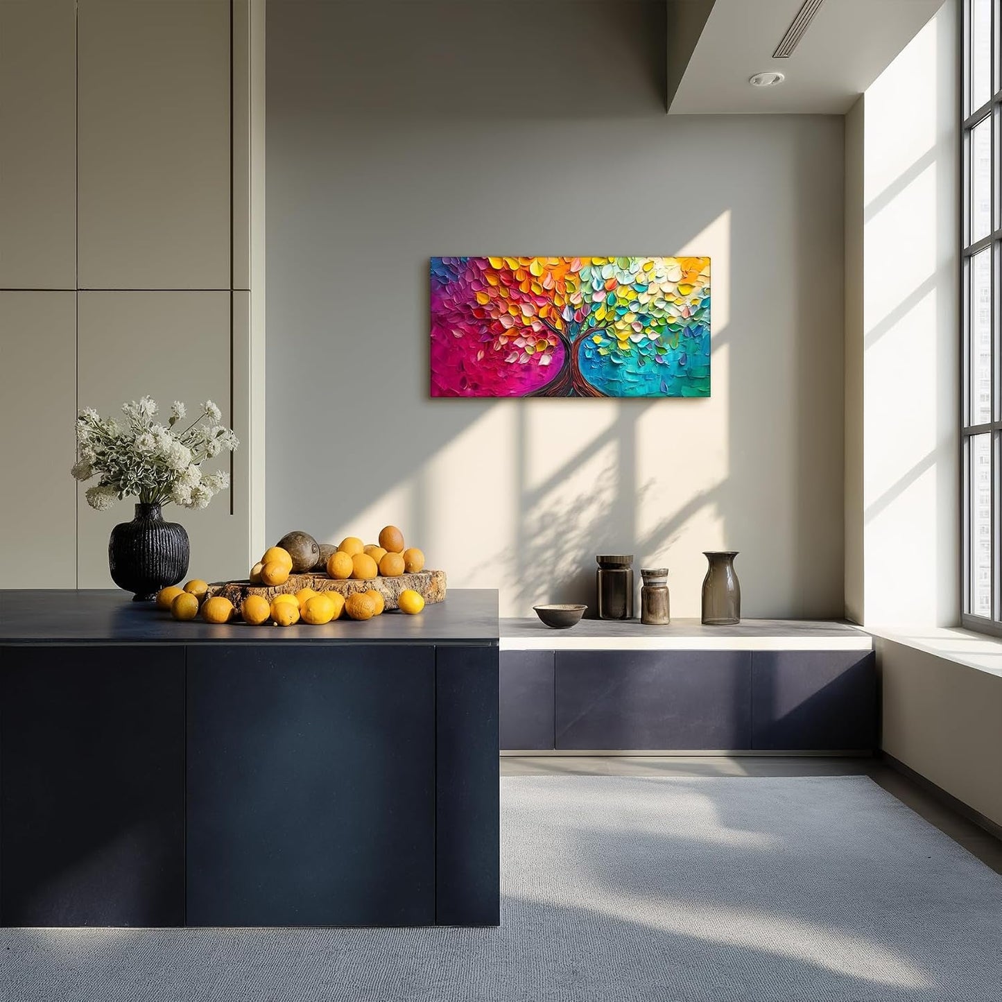 20x40 Inch Multicolor Arboreal NatureInspired Wall Art