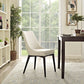 Beige Upholstered Dining Chair Mid Century Contemporary