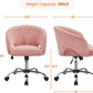Pink Velvet Desk Chair Backrest Office Chair Modern