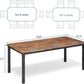 Large Premium Solid Walnut Rectangular Dining Table
