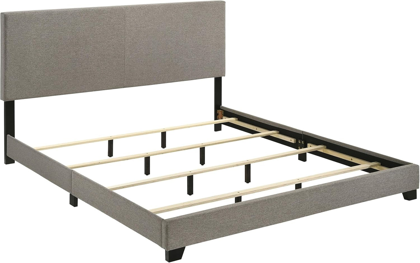 Taupe California King Transitional Style Bed Frame