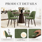 Green Upholstered Dining Chairs in Farmhouse Style