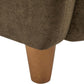 Brown Velvet Wingback Chair With Contoured Backrest