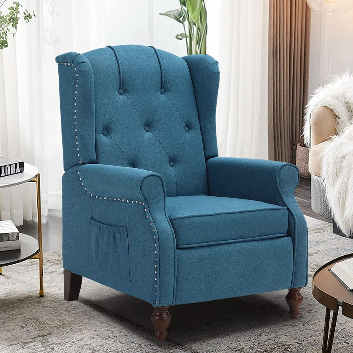 Wingback Recliner Chair With Massage And Heat Living Room