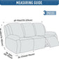Dark Grey Premium Microfiber Recliner Stretchable Cover