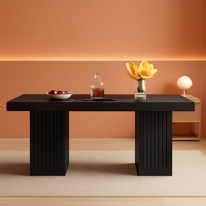Tribesigns Black Rectangular Dining Table 63 Inches