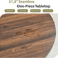 31.5 Inch Walnut Round Dining Table For Two To Four