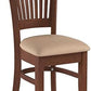 Vancouver Espresso Linen Upholstered Dining Chairs Set of 2