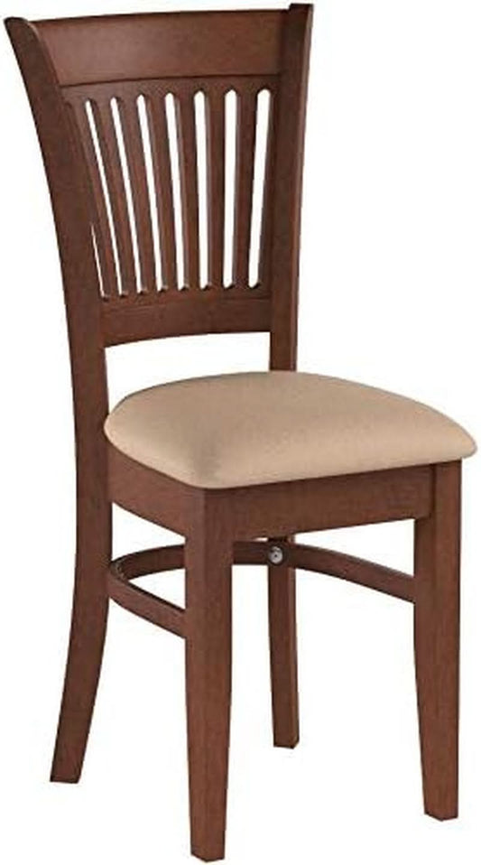 Vancouver Espresso Linen Upholstered Dining Chairs Set of 2