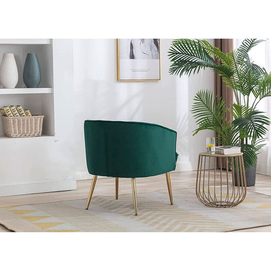Green Velvet Accent Chair With Gold Legs For Living Room Furniture