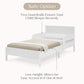 Cora Wood Twin Bed Removable Guardrails System White