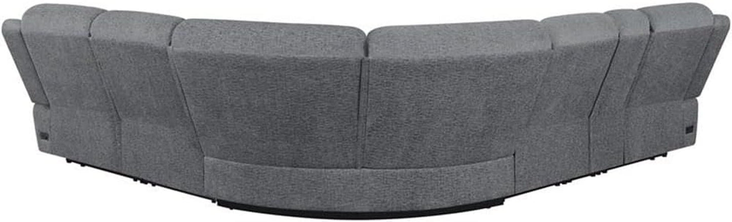 Bahrain 6 Piece Charcoal Motion Sectional Sofa Living Room