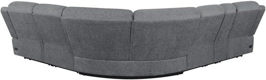 Bahrain 6 Piece Charcoal Motion Sectional Sofa Living Room