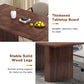78 Inches Rectangular Walnut Farmhouse Dining Table
