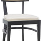 Galway Coastal Dining Chair Black Frame Cane Seat Cushion
