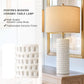 24 Inch Ceramic Table Lamp Set White