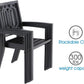 5 Piece Metal Patio Dining Set 37 In Table And 4 Chairs