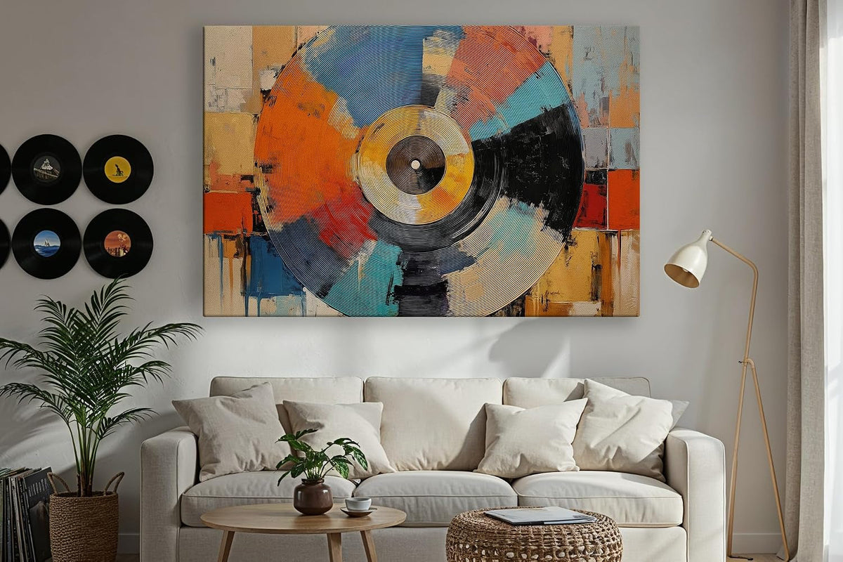 Framed Music Wall Art Canvas 16x24 Vibrant Colorful Art work