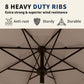 9Ft Weather Resistant Outdoor Patio Umbrella Auto Tilt
