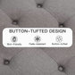 Grey Tufted Storage Ottoman Square For Living Room