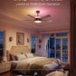 52 Inches Black Industrial Ceiling Fan With Lighting