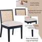 BeigeTextured Rattan Dining Chairs CaneBack Set Two