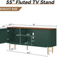 55 Inches Fluted TV Stand Entertainment Center Premium