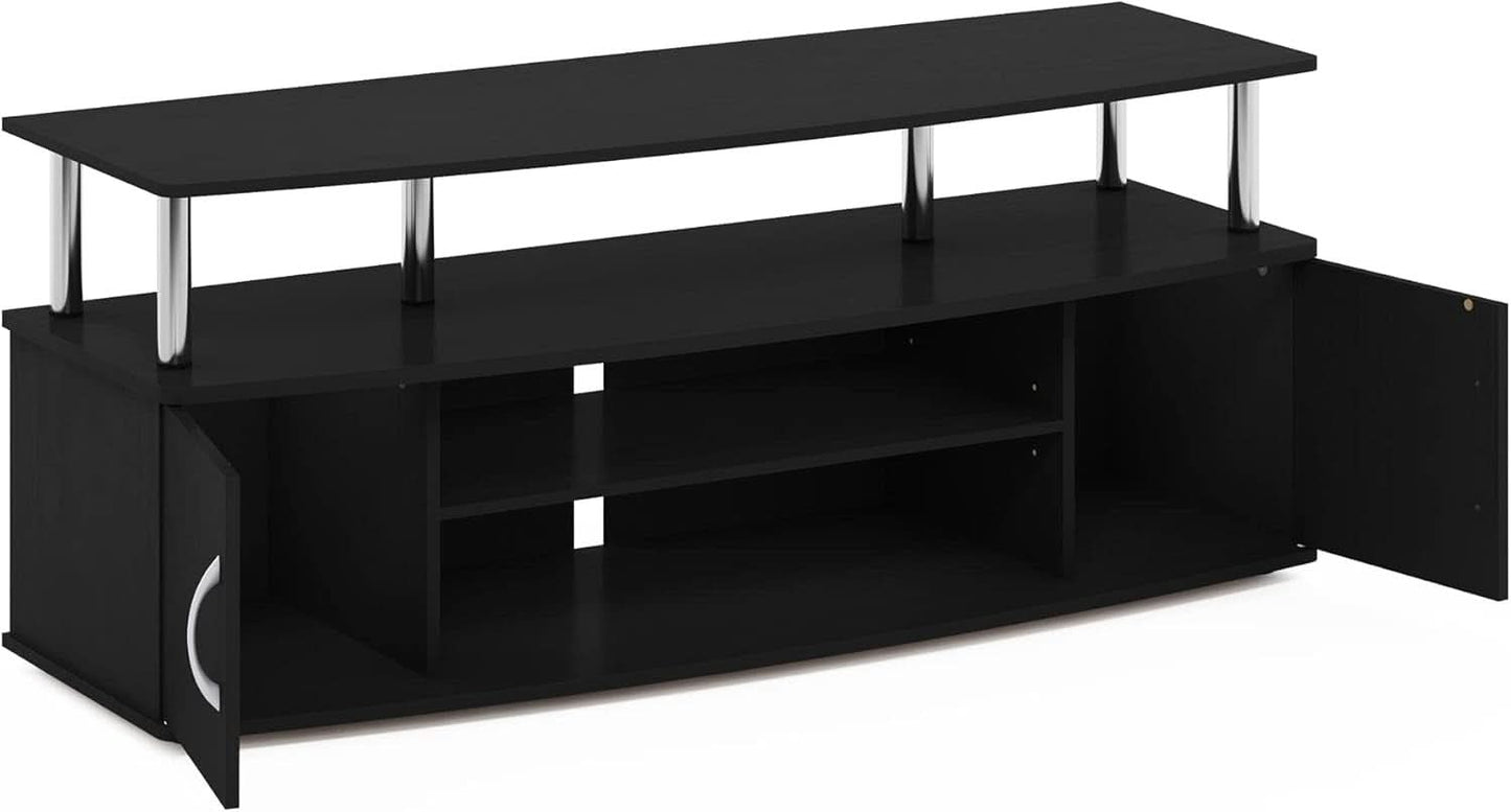 JAYA Entertainment Stand For 55 Inch TV Americano Chrome