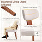 Upholstered Dining Chairs Set Linen Beige Performance
