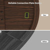 47 Inches Walnut Contemporary Pedestal Dining Table