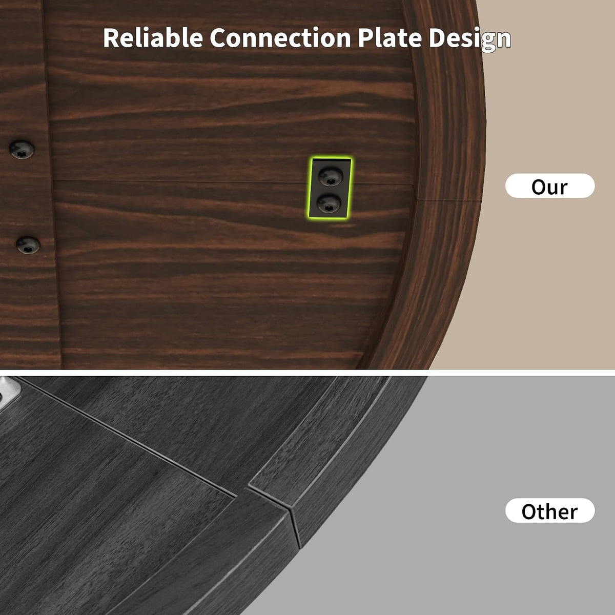 47 Inches Walnut Contemporary Pedestal Dining Table